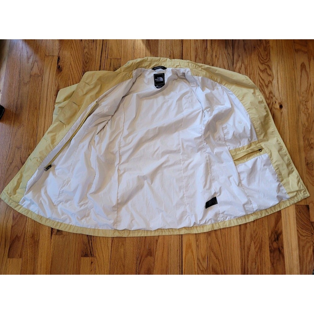 The North Face Women's Hyvent Mustard Yellow trench coat jacket size Medium Belt - Picture 6 of 10